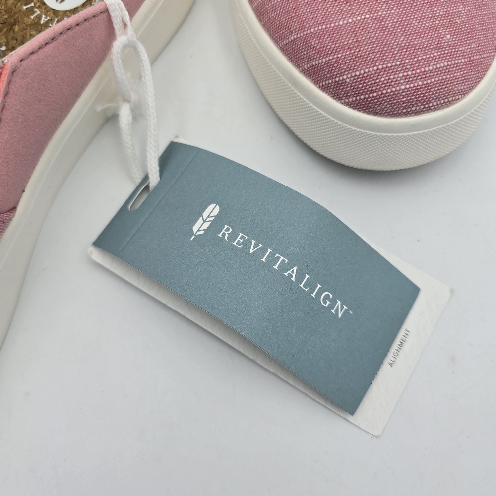 NWT Revitalign Esplande Tex Canvas Slip-On Clogs, Pen Red (Pink), Women's 7B - Picture 4 of 16